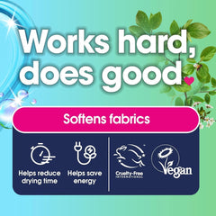 Bolas para secadora fabricadas con un material nuevo y más suave con diseño variable. Contiene 2 detergentes para ropa Naty Shop.