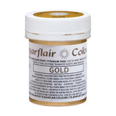 Colorant alimentar Sugarflair Chocolate Gold - Unt de cacao organic colorat, colorant ciocolată pentru colorarea ciocolatei, praline - 35 g