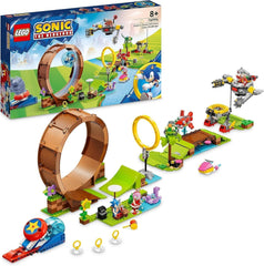 LEGO 76994 Sonic the Hedgehog Sonic's Loop Challenge en el área de Green Hill, juguete para construir para niños, niños y niñas con 9 personajes, incluidos el Dr. Eggman y Amy. Sets de construcción Besuche den LEGO-Store Singur