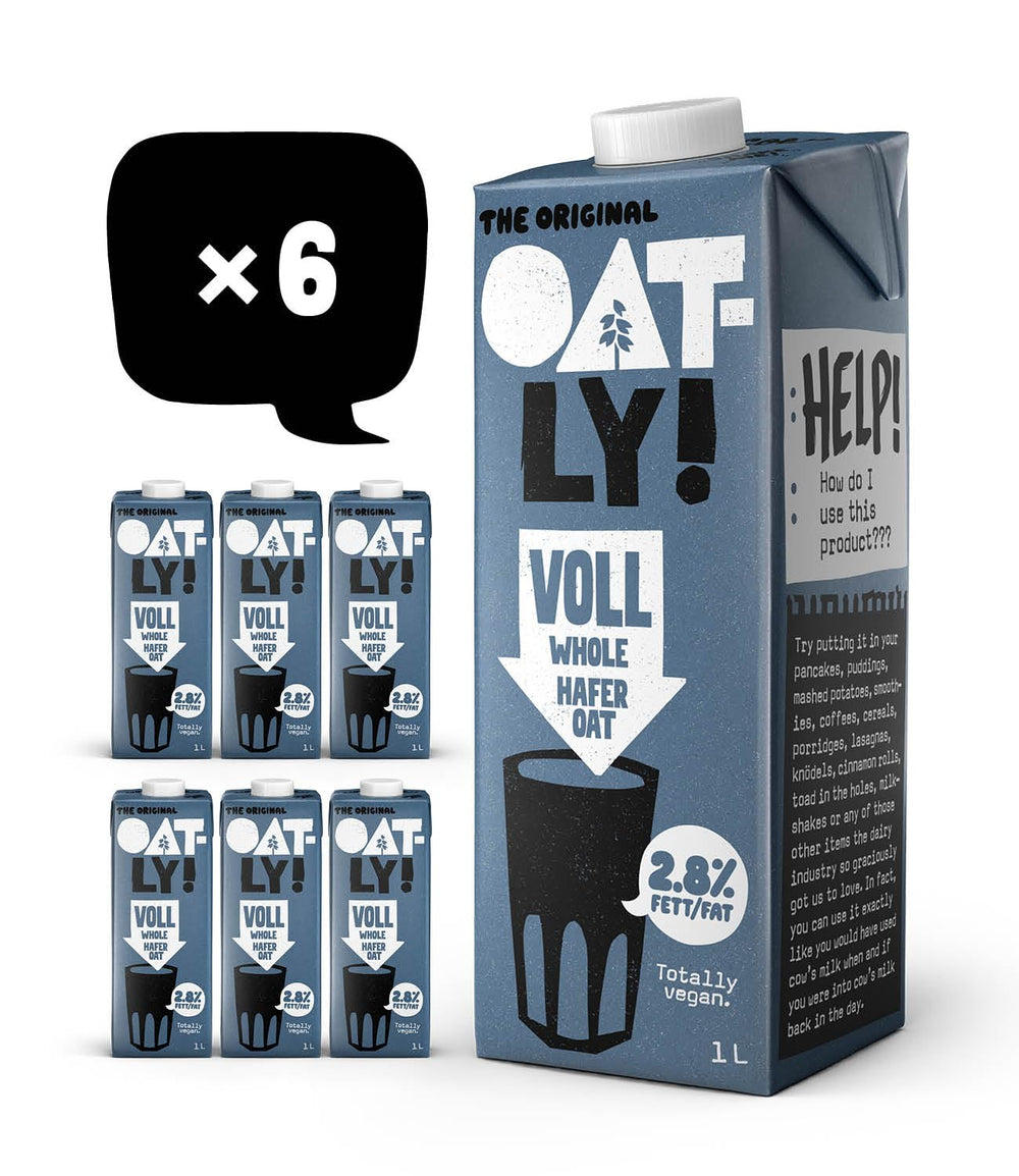 Oatly Haferdrink 2,8% Fett - Paquete con 6 (6 x 1 Litro)