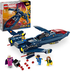 LEGO Marvel X-Jet The X-Men Modelo de avión para construir con figuras que incluyen a Wolverine y Pícaro Juguete de superhéroe para niños Regalo para niños y niñas 8 años 76281 Juegos de construcción Beuche den LEGO-Store Single