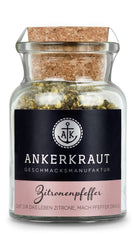 Ankerkraut Zitronenpfeffer, 85 g en vaso de corcho, Pfeffer-Mischung Citrus Frische-Kick, Einfach Kochen mit Gesmack & Aroma