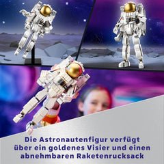 LEGO Creator Juguete de Astronauta Espacial 3 en 1, Kit de Modelo de Perro y Nave Espacial para niños, Decoraciones para jardín de Infantes, Regalo Creativo para niños y niñas de 9 años 31152 Juegos de construcción Besuche den LEGO-Store
