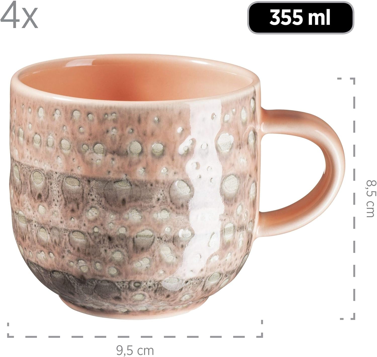 MÄSER 931743 Seria Spicy Market, Set de veselă pictată manual pentru 4 persoane cu design mediteranean vintage Seturi vesela masa Naty Shop