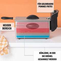 Freidora de aceite Tristar FR-6935, 2000 vatios, 3 litros, termostato, zona fría, 3-4 personas, metal Electrodomésticos Naty Shop