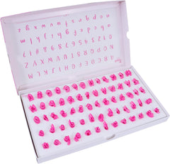 FF60 Fun Fonts-Juego de estampados para cupcakes y galletas para diseño de pasteles, 66 piezas, colección 3, plástico