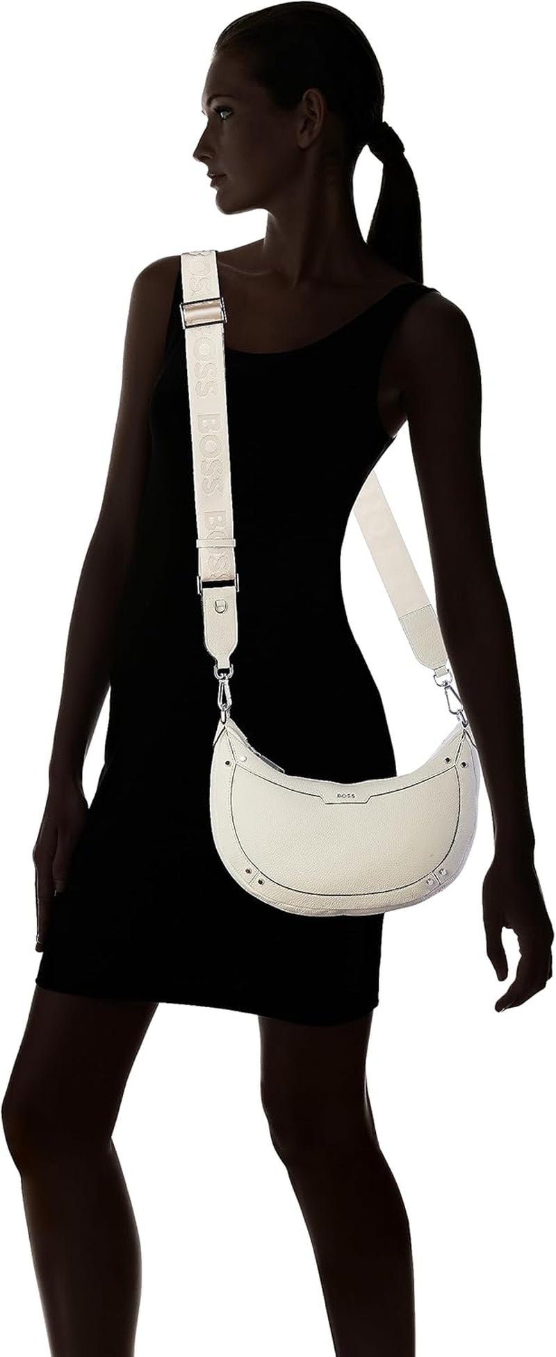BOSS Ivy Hobo W. Hobo pentru femei, Open White114 Genti Femei Naty Shop