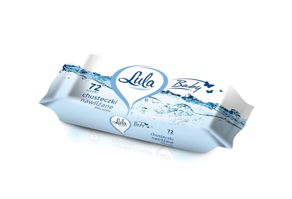 Toallitas húmedas para bebés 99% agua, 72 piezas