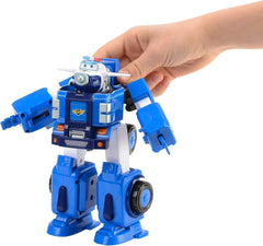 SUPER WINGS - VEHÍCULO ROBOT CONVERTIBLE "PAUL'S CRUISER" 18 Cm + 1 FIGURA 5 Cm - Coche y avión de juguete Transform-A-Bots de la serie animada - Juguetes para niños mayores de 3 años Figuras de acción Naty Shop