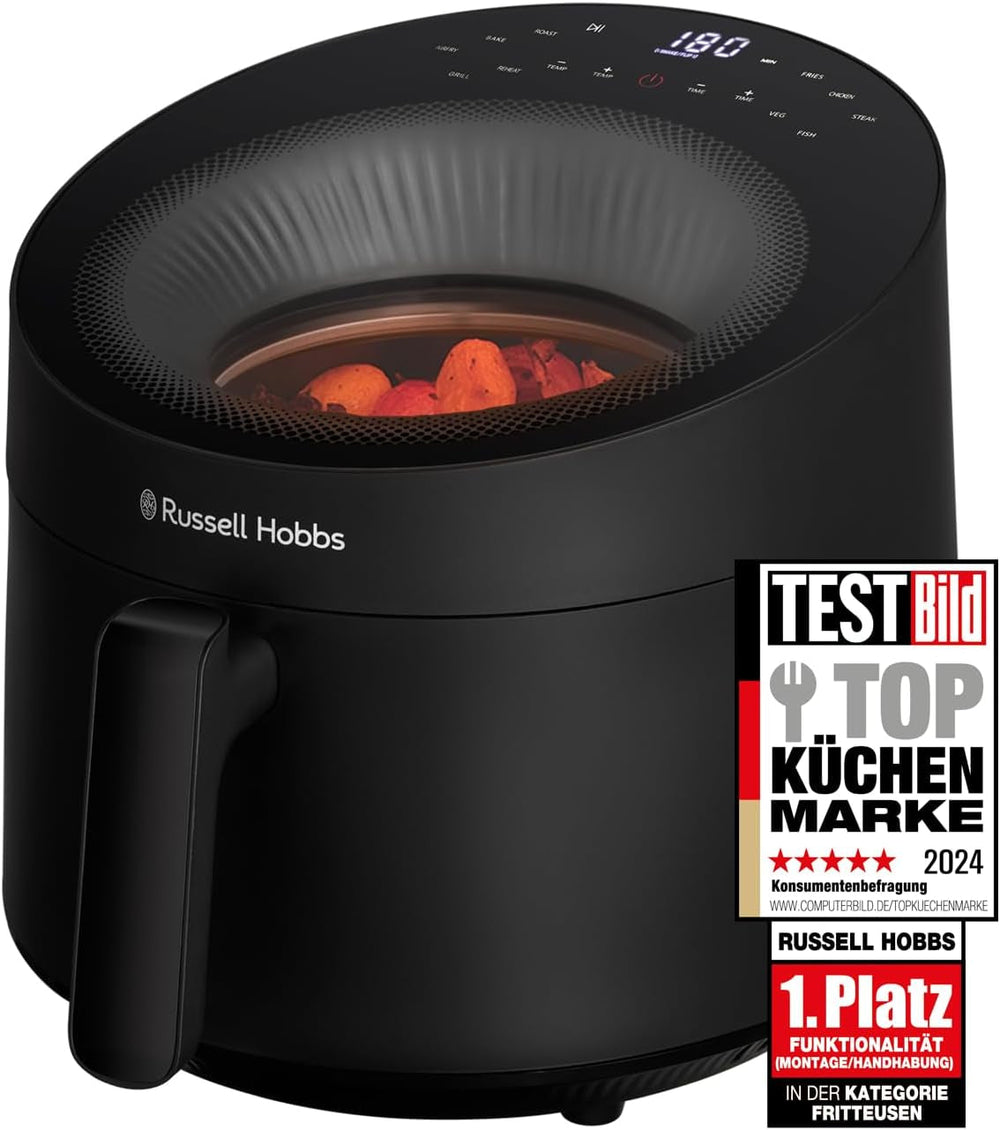 Russell Hobbs Airfryer, 5 litros, 10 programas, ventana Naty Shop Electrodomésticos Negro