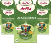 Yogi Tea - Tulsi Serenity, ceai ayurvedic din plante, fără cofeină, amestec de tulsi - busuioc „sfânt”, lemn dulce și portocală, Yogi Tea, pachet de 6, 6 x 17 pliculețe (102 pliculețe de ceai)