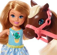 Barbie GHV78 - Set de joacă Club Chelsea cu păpușă și cal, aprox. 15 cm, blondă, cu haine și accesorii, cadou de jucărie pentru copii cu vârsta între 3 și 7 ani