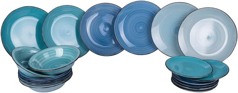 VDE 1996 Baita Acqua Ocean 5907301 Tafelservice aus Steingut, 18-teilig