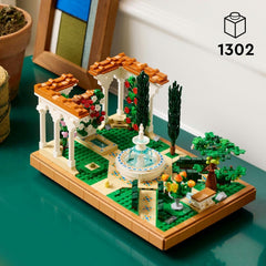 LEGO Icons Fountain Garden - Set de construcción en miniatura para adultos con hojas, cipreses, árboles, enredaderas y flores - Idea creativa de regalo de cumpleaños, regalo de inauguración de la casa para mujeres y hombres - 10359 Juegos de construcción Beuche den LEGO-Store