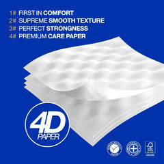 Hârtie igienică Renova Renova Divine Perfection, 42 role, hârtie igienică premium, 4 straturi, ultra moale, rezistență sporită, grosime, moale și absorbantă, hârtie certificată Fsc, 4400 G