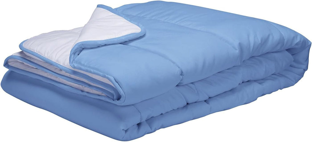 Pikolin Home - Edredón Reversible 300 G - Relleno Nórdico Bicolor - Para cuna de 60 - Relleno de plumas, cálido, transpirable, Azul/Blanco, 100 X 120 cm Edredones y edredones Naty Shop Default title