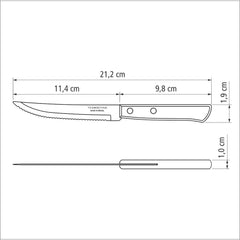 Juego de Cubiertos Grill Tramontina de Acero Inoxidable 14 Piezas Cubiertos para Carne Juego Grill Cocina Naty Shop