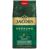 Jacobs Krönung Aroma Beans Classic, sabor pleno, frutos secos, notas cítricas, granos de Arábica y Robusta, intensidad 6/10, ideal para café clásico Naty Shop Coffee 500 gramos Krönung