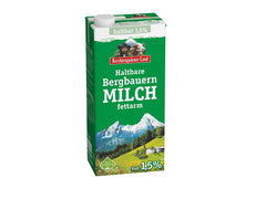 Berchtesgadener Land Haltbare Bergbauern-Milch, 1,5% Fett, paquete de 12 (12 x 1 l)