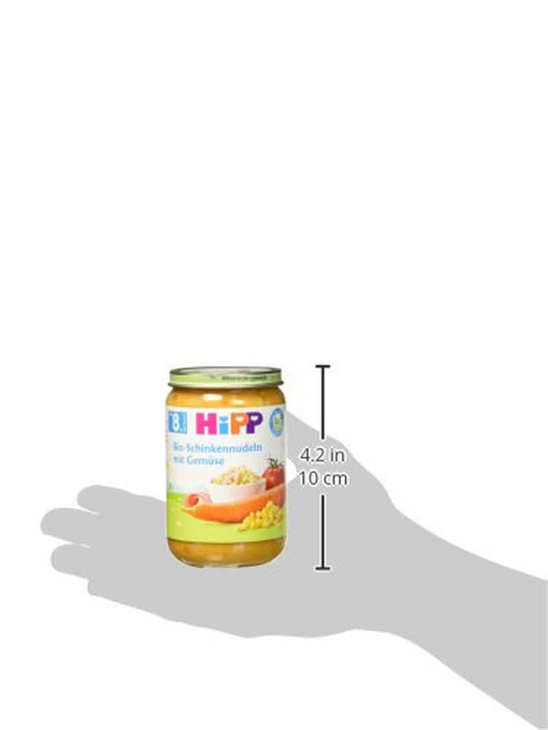 Tăiței Hipp bio cu șuncă și legume, pachet de 6 (6 X 220 grame) Mama si Copilul Naty Shop