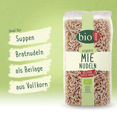 BIOASIA Fideos Bio Mie, elaborados con cereales integrales, rápidos y fáciles de preparar (1 x 250 g)
