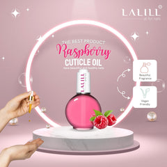 LALILL Nail Cuticle Oil 75Ml - Himbeere Nagelpflegeöl - Nagelöl Pflege Für Nägel Nagelhaut - SPA Maniküre Naildesign Hände - Vegan - Mit Pipette