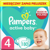 Pampers, Pañales para niños talla 4 (9-14 kg), 180 piezas Madre e Hijo Naty Shop