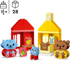 LEGO DUPLO Rutinas Diarias: Comer y Dormir, juguete educativo para niños pequeños que fomenta el desarrollo social y emocional, con 4 figuras de animales, regalo para niños a partir de 18 meses 10414 Juegos de construcción Besuche den LEGO-Store