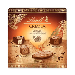 Chocolate Lindt | Caja de praliné criollo | 165g | 15 bombones en 4 deliciosas variedades, elaborados 100% con cacao fino, sin alcohol | Set de regalo de chocolates