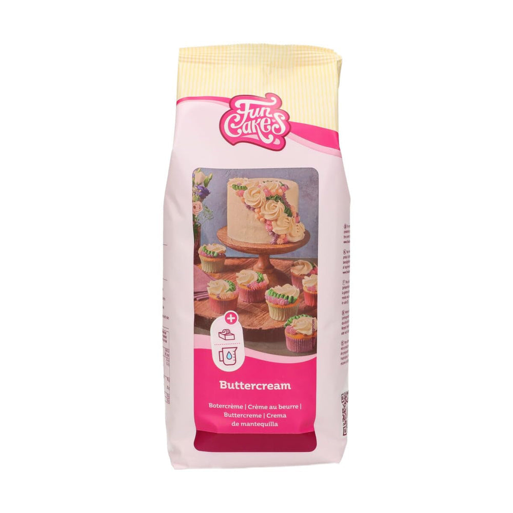 Funcakes Mix Para Crema De Mantequilla: Einfach Zu Berübenen, Cremig, Perfekt Zum Dekorieren, Abdecken Und Füllen Von Kuchen, Belag Auf Cupcakes, Halal., 1 Kg Mezcla para hornear y cocinar Naty Shop 1 Kg (1Er Pack) Vainilla.