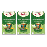 Yogi Tea - Tulsi Serenity, ceai ayurvedic din plante bio, fără cofeină din natură, amestec de tulsi - busuioc „sfânt”, lemn dulce și portocală, Yogi Tea pachet de 3, 3X17 pliculețe (51 pliculețe de ceai)