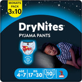 HUGGIES Pañales de noche Drynites, para niños 4-7 años (17-30 kg), 30 piezas Naty Shop