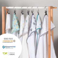 Toalla con capucha para niños | 75X75Cm | 100% algodón | Öko-TEX 100 | Proveedor #1 para clínicas | Tienda Unisex Madre e Niño Naty