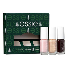 Kit Essie Mini Trio NAVIDAD, núm. 13 Señorita + núm. 49 Wicky + núm. 570 Mani Gracias, 3 x 15 ml