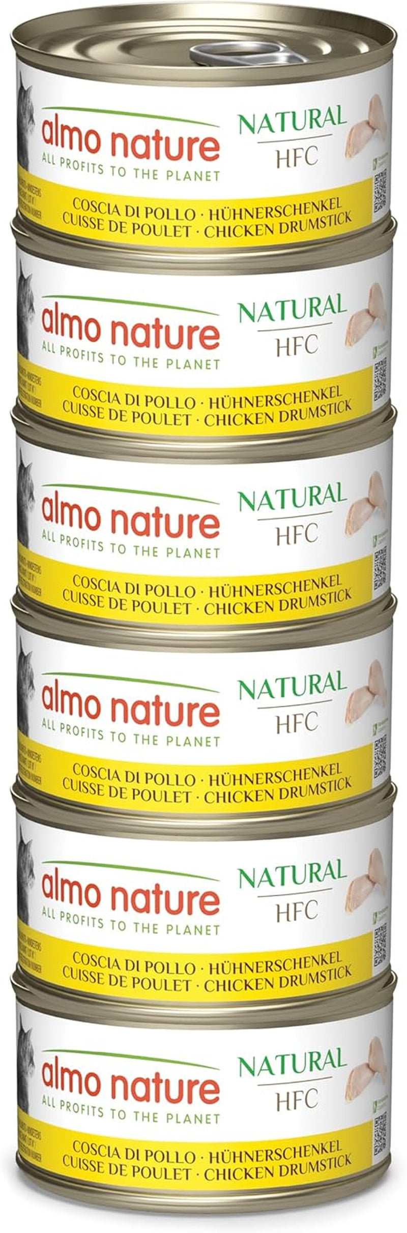 Almo Nature HFC Natural - Hrană umedă pentru pisici adulte - pui și ton - grad uman, fără gluten - 6 X 70G