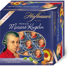 Hofbauer Bolas Mozart Viena, Chocolate con leche caja 600 gramos (30uds) Naty Shop Caja 30uds
