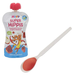 Hipp Super-Hippis bolsitas exprimibles, granada acerola en manzana-frambuesa, fruta 100% ecológica sin azúcares añadidos, 6 bolsitas de 100 g Madre e Hijo Naty Shop