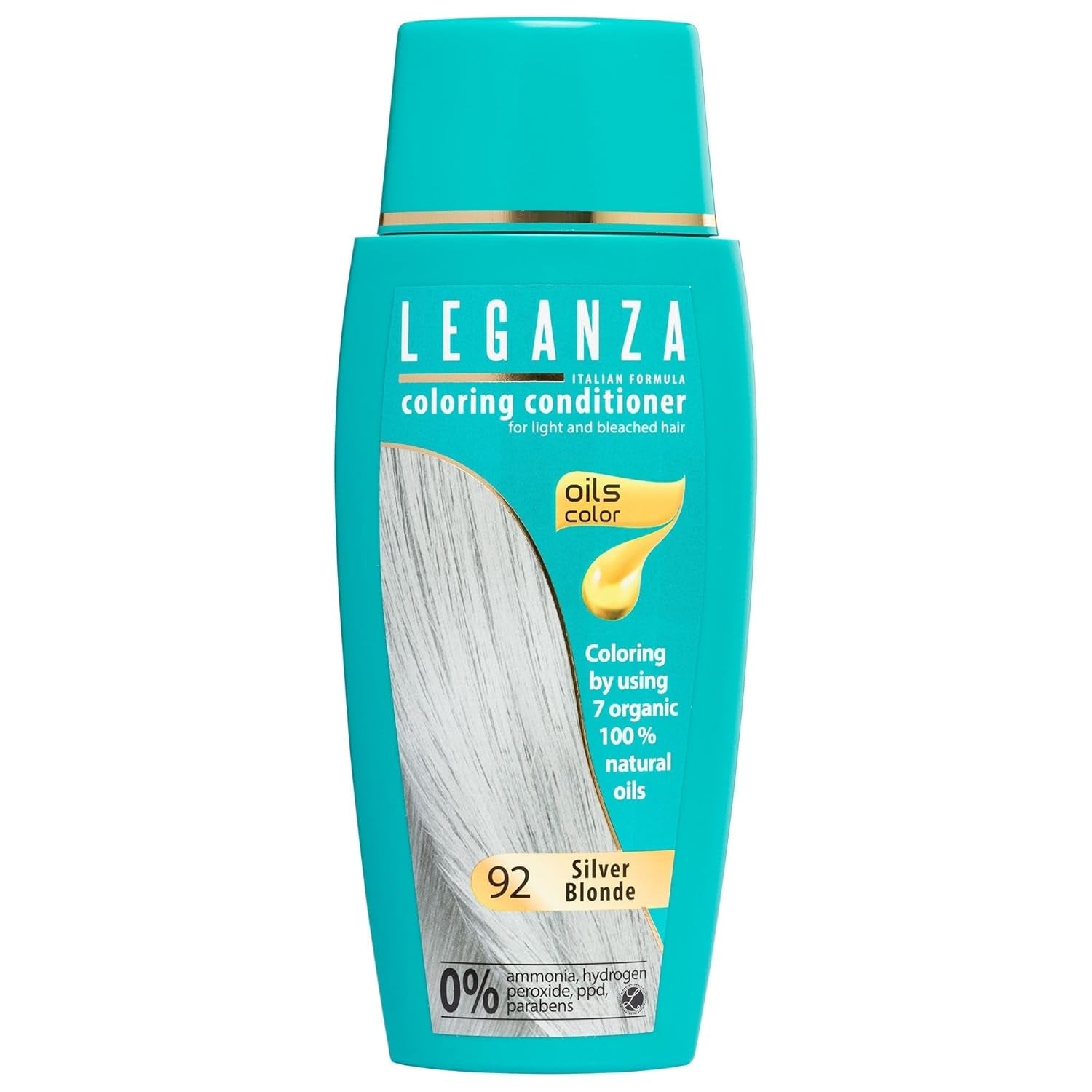 Leganza Natural Balm Hair Dye Colour 71 Café Latte | Vopsea de păr fără amoniac | Îmbogățită cu 7 uleiuri naturale | 150 ml Vopsea pentru par Naty Shop 92 Blond argintiu