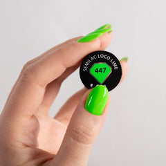Esmalte de uñas UV Semilac Hybrid 447 Loco Lime 7ml Colección Neonz