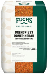 Fuchs Professional - Drehspiess Döner Kebab Gewürzzubereitung | Gewürz für den typischen-Döner Gesmack | Calidad profesional para grandes empresas gastronómicas y gastronómicas | Bolsa reciclable de 1 kg.