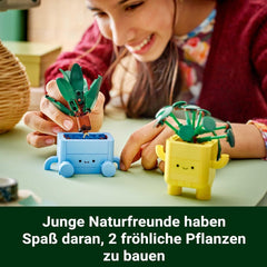 LEGO Botanicals Happy Plants - Set de bricolaje para niños con 2 flores artificiales y 2 macetas de colores con caritas de dibujos animados - Idea de regalo para niñas a partir de 9 años - 10349 Besuche sets de construcción den LEGO-Store