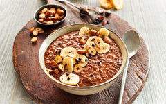 RUF Smoothie Bowl Avena Plátano Nueces Chocolate Desayuno Merienda Rápido y Fácil Vegano 1 Bolsa x 50g (Paquete de 3)