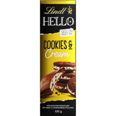 Lindt Hello Galletas y chocolate con crema | Barra 100g | Chocolate con Leche con Relleno de Galletas y Crema | Barra de chocolate | regalo de chocolate