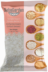 Arroz basmati – Arroz premium de grano largo, paquete de 1 kg | Naturalmente aromático y esponjoso | Ideal para biryani, pilaf y otros platos | Sin OGM, vegano | Embalaje sin abrir