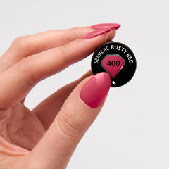 Esmalte de uñas UV Semilac Hybrid 400 Rusty Red 7ml, colección Tastes of Fall