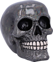 Craniu din plasă de pește argintiu holografic Ornament craniu din plasă de pește argintiu holografic, argintiu, 16,5 cm Statuete si sculpturi Naty Shop Titlu implicit