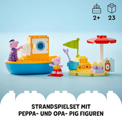 LEGO DUPLO Viaje en Barco de Peppa: Barco de Juguete para Construir y Reconstruir con 2 Figuras, Juguete Creativo, Idea de Regalo para niños y niñas de 2 años 10432 Juegos de construcción Besuche den LEGO-Store