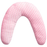 Pernă de alăptare pentru nou-născuți, XL, Husă din bumbac 100%, detașabilă și lavabilă, Umplutură din poliester, Motiv stele Accesorii Hrana si Alaptare Bebe Naty Shop Roz XL