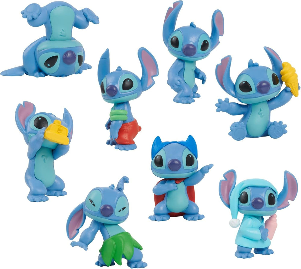 Stitch Disney's Lilo Juego de figuras coleccionables de amigos Juego de 8 figuras Figuras coleccionables de 5 cm de alto Juguete para niños de 3 años de Just Play Figuras de acción Naty Shop Título predeterminado