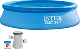 Intex 28122NP - Piscina elevada redonda Easy Set, Bomba depuradora 1250 L/h, 3853 L, PVC, Azul, 305x76 cm